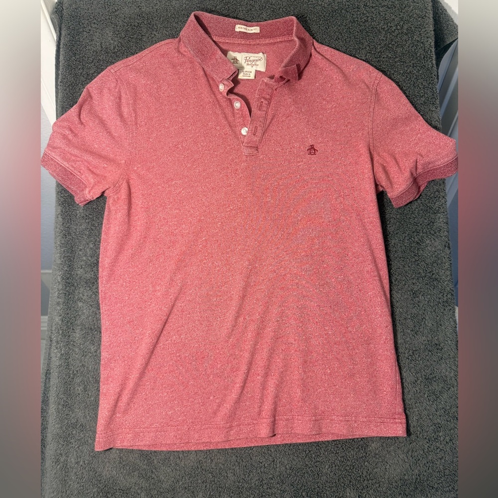 Original Penguin Men's Polo in Rich Red